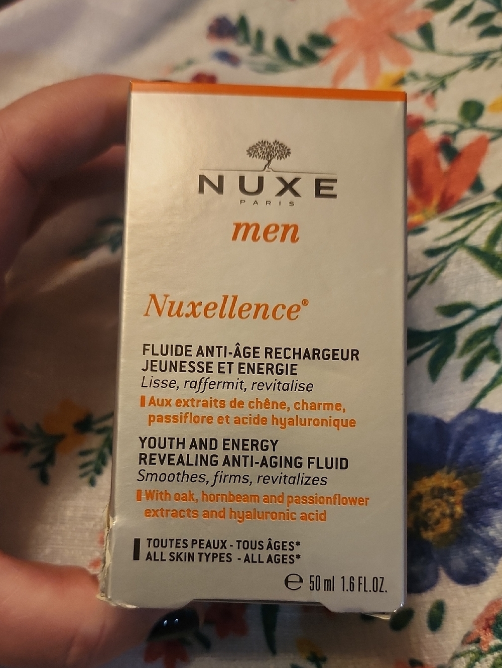 NUXE Men Nuxellence Youth & Energy Revealing Anti-Aging Fluid - White/Orange